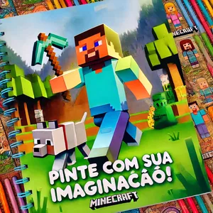 Imagem de capa para o Curso online Explore sua criatividade com o Caderno de Pintura Minecraft! 