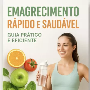 Imagem de capa para o Ebook Guia pratico de emagrecimento rápido e saudável