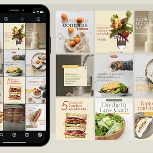 Imagem de capa para o Curso online Pacote de 20 Posts Editáveis para Nutricionistas