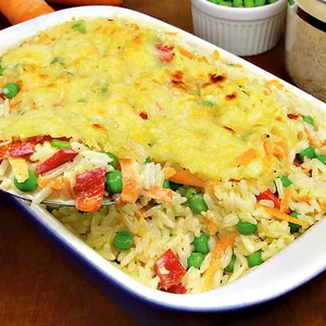 Imagem de capa para o Ebook  O arroz de forno delicioso e simples de fazer.