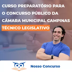 Imagem de capa para o Curso online Curso preparatório para concurso público da Câmara de Campinas - Técnico Legislativo
