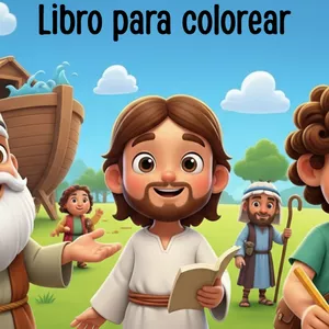Imagen de portada para Ebook La Biblia para Niños en Dibujos: Colorea, aprende y conoce a Dios 