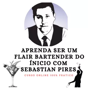 Imagem de capa para o Curso online Aprenda ser um Flair Bartender do ínicio com Sebastian Pires. 