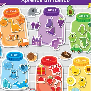 Imagem de capa para o Ebook Aprendizado das Cores com Potes Divertidos – Atividades Montessori para Crianças de 3 a 6 Anos (PDF Imprimível)