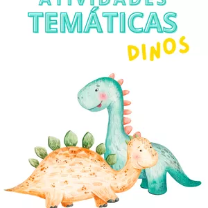 Imagem de capa para o Ebook Recurso Pedagógico - Atividades temáticas - DINOS