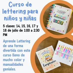 Imagen de portada para Curso online Curso De Lettering Para Niños y Niñas
