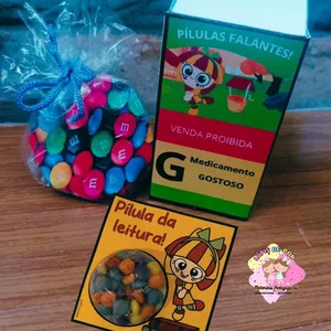 Imagem de capa para o Ebook Caixinha e cartãozinho para doces pílulas falantes da Emília 