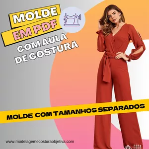 Imagem de capa para o Curso online MOLDE EM PDF - MACACÃO TRANSPASSADO MANGA LONGA. (COM AULA DE COSTURA)