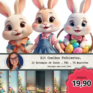 Imagem de capa para o Ebook Páscoa Coelhos
