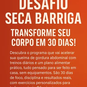 Imagem de capa para o Ebook 🔥 Desafio Seca Barriga: Transforme Seu Corpo em 30 Dias! 🔥