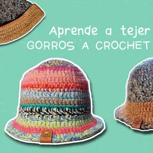 Imagen de portada para Curso online Aprende a tejer GORROS A CROCHET/GANCHILLO