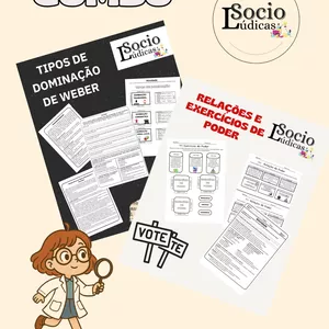 Imagem de capa para o Ebook 🎓 Combo Sociologia: Relações de Poder e Tipos de Dominação 💬⚖️