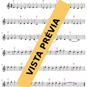 Imagem de capa para o Ebook 🎼 Merrily we roll allong - Mary had a little lamb - 202 - Tutorial Partitura e Teclado Fácil