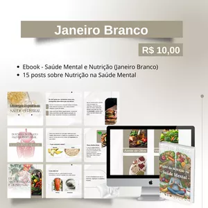 Imagem de capa para o Ebook Janeiro Branco - Nutrição e Saúde Mental