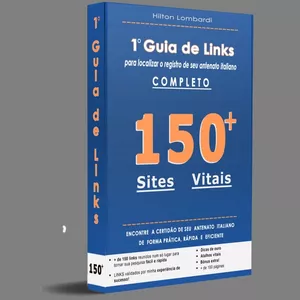 Imagem de capa para o Ebook 1° Guia de Links para localizar o registro de seu antenato italiano