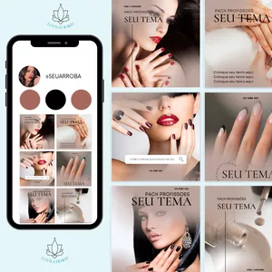 Imagem de capa para o Curso online PACK TEMPLATES 100% EDITÁVEIS CANVA - NAIL DESIGNER