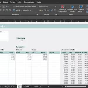 Imagem de capa para o Ebook Planilha Controle Ponto e Horas Extras