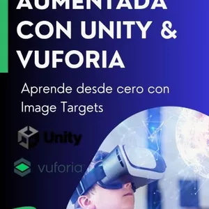 Imagen de portada para Curso online REALIDAD AUMENTADA CON UNITY &amp; VUFORIA DESDE CERO (marcadores)