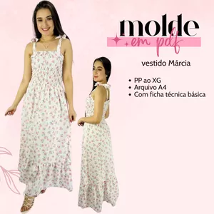 Imagem de capa para o Ebook molde vestido Marcia