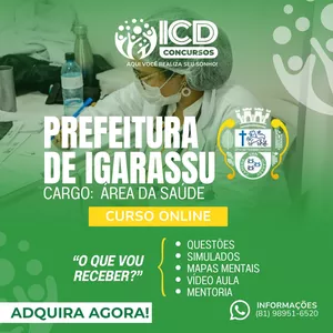 Imagem de capa para o Curso online CONCURSO - SAÚDE DE IGARASSU - PE
