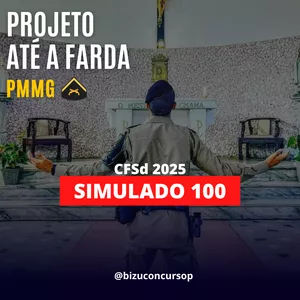 Imagem de capa para o Ebook SIMULADO 100 PÓS-EDITAL CFSd PMMG 2025