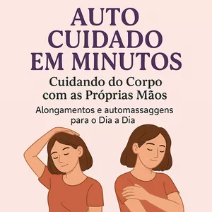 Imagem de capa para o Ebook Autocuidado em minutos- Cuidando do Corpo  com as  Próprias Mãos, alongamentos e  automassagens  para o dia a dia