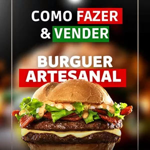 Imagem de capa para o Ebook ✔Como FAZER e VENDER HAMBÚRGUER ARTESANAL