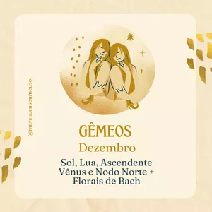 Imagem de capa para o Curso online GÊMEOS ♊ Dezembro 💛 Aprofundamento com Florais de Bach