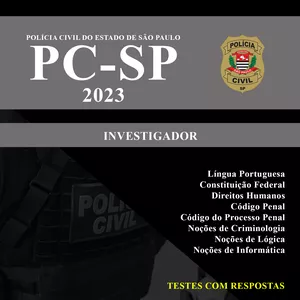 Imagem de capa para o Ebook CONCURSO POLÍCIA CIVIL SP 2023 - INVESTIGADOR