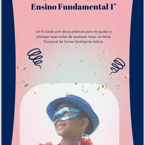 Imagem de capa para o Ebook Carnaval na Escola: 5 Atividades Lúdicas para Educação Infantil e Ensino Fundamental 1