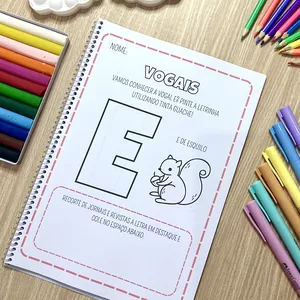 Imagem de capa para o Ebook Apostila As Vogais