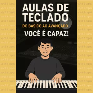 Imagem de capa para o Ebook Aprenda a Tocar Teclado: Do Básico ao Avançado