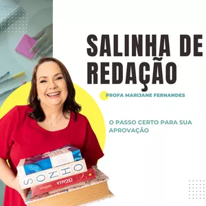 Imagem de capa para o Curso online Salinha de redação Profa Marijane Fernandes