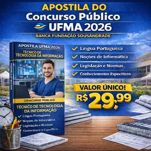 Imagem de capa para o Ebook Técnico de Tecnologia da Informação UFMA 2026