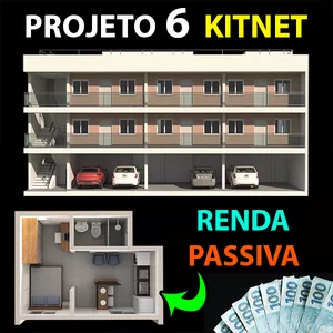 Imagem de capa para o Ebook VIVER DE KITNET - MELHOR PROJETO PARA RENDA PASSIVA