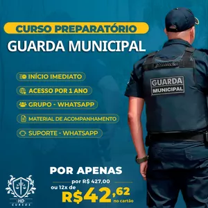 Imagem de capa para o Curso online CURSO PREPARATÓRIO PARA CONCURSOS DE GUARDA MUNICIPAL