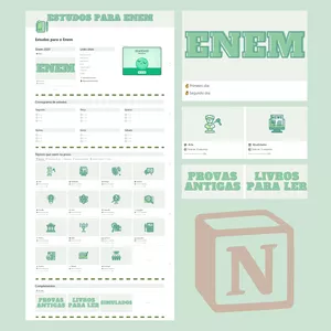 Imagem de capa para o Curso online Planner para Enem - Template para Notion