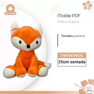 Imagem de capa para o Ebook MOLDE RAPOSA PELÚCIA 