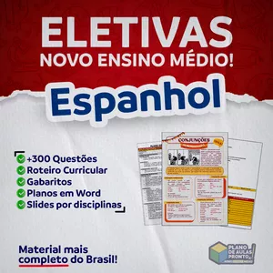 Imagem de ESPANHOL - PLANEJAMENTOS E ATIVIDADES - BNCC criado por Plano de Aulas Prontos na hotmart