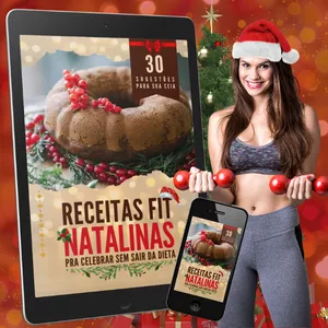 Imagem de capa para o Ebook RECEITAS FIT NATALINAS | PRA CELEBRAR SEM SAIR DA DIETA!