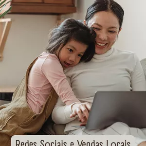 Imagem de capa para o Ebook Negócio de Mãe: Redes Sociais e Vendas Locais