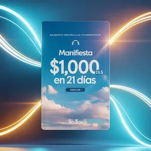 Imagen de portada para Curso online Manifiesta $1,000 dólares en 21 días: Reprograma tu mente, eleva tu energía y conviertete en un iman. 