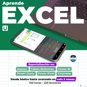Imagen de portada para Curso online España - CURSO MICROSOFT EXCEL / U Campus Academy