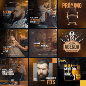 Imagem de capa para o Curso online Pack 69 Artes Para Barbearias Editáveis No Canva