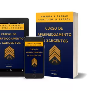 Imagem de capa para o Ebook Curso de Aperfeiçoamento de Sargentos- Banco de Questões 