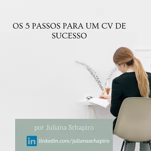 Imagem de capa para o Ebook OS 5 PASSOS PARA UM CV DE SUCESSO
