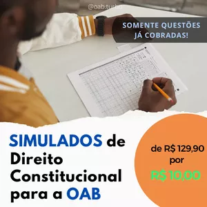 Imagem de capa para o Ebook Simulados de Direito Constitucional para OAB
