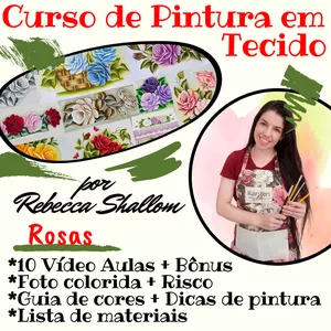 Imagem de capa para o Curso online Curso de Pintura - Rebecca Shallom - Rosas