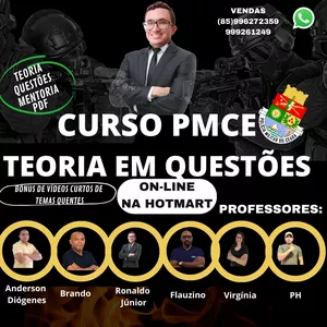 Imagem do curso PMCE - TEORIA EM QUESTÕES