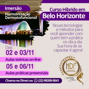 Imagem de capa para o Evento presencial Curso Imersão em Harmonização Dermatofuncional - Belo Horizonte